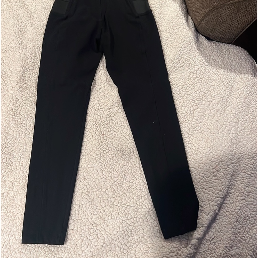 Stella Luce Leggings Pants Slim Elastic Side Waist Stretch Black Women Size L